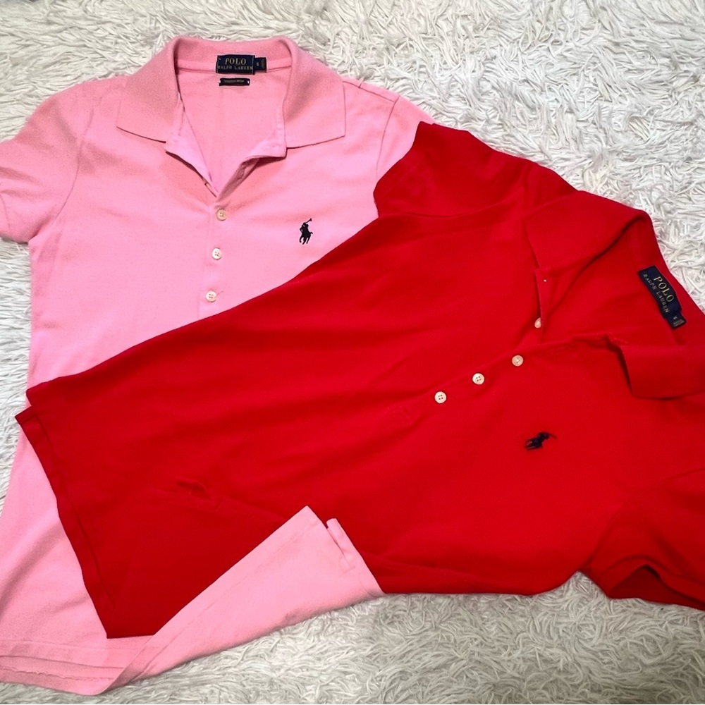 TWO (2) NWOT Ralph Lauren Stretch Mesh Polos